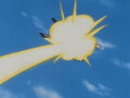 Super 17's Ki Blasts hit Vegeta