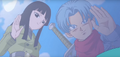 Future Mai and Future Trunks bedding farewell to the main timeline