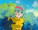 Bulma on Earth with the Namekians and Vegeta