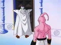 Piccolo and Super Buu in front of a door inside the Lookout