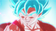 Son Gokû utilisant le Super Saiyan blue kaioken.