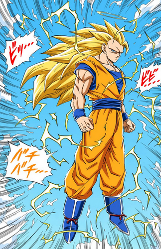 Why did trunk's ssj hair style change at the end of the cell saga