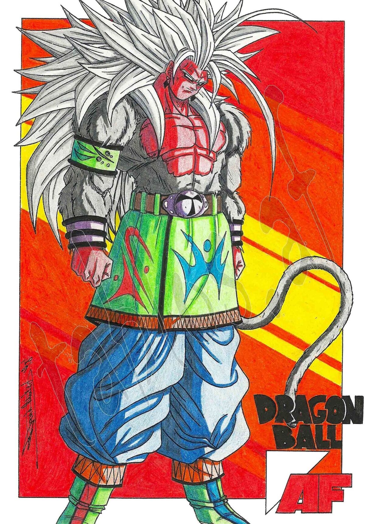 Anime Drawing of Goku from Dragon Ball Editorial Stock Photo