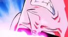 Super Buu fires Eye Lasers upside down