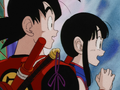 Goku and Chi-Chi before their wedding