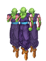Render of Piccolo and two of his clones from Dokkan Battle