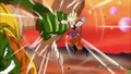 Goku and Slug punching each other