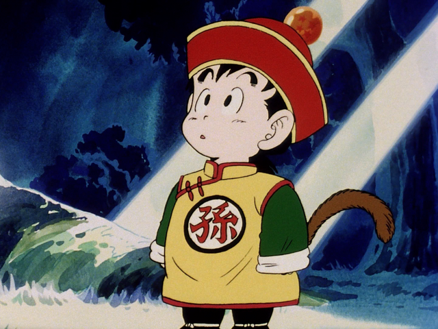 kid gohan with tail