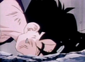 Gohan falls to ground face fist after being defeated and killed by Turles