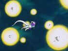 Frieza flies through Vegeta's blasts