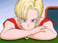 Android 18 watches the match