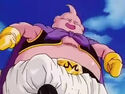 Innocent Buu beating Majin Vegeta