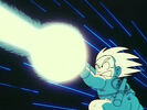 Goku firing the Kamehameha at the Pilaf Machines