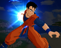 Future Gohan uses a Super Kamehameha in Budokai Tenkaichi 3