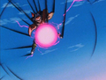 Android 17 charges an Electric Shot in Dragon Ball GT