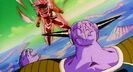 Goku shows the Kaio-ken to Ginyu