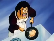 Mr. Satán cocinando en la Casa de Majin Buu