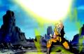 Goku fires Ki Blasts