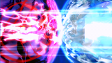 Démigra collides with a Kamehameha