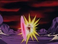 Frieza's Death Saucer follows Goku