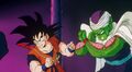 Goku and Piccilo prepare to fight Garlic Jr.