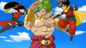Broly blocks his opponents' attacks