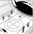 DXRD Caption of Sorbet's elites' debut in Sorbet's spaceship with echinda-like soldier, DBZ Fukkatsu No F 1st manga chapter page -8