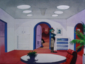 The interior of Bulma's Capsule House