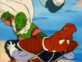 A Warrior-type Namekian punches one of Frieza's men