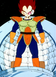 Vegeta prima di distruggere un pianeta