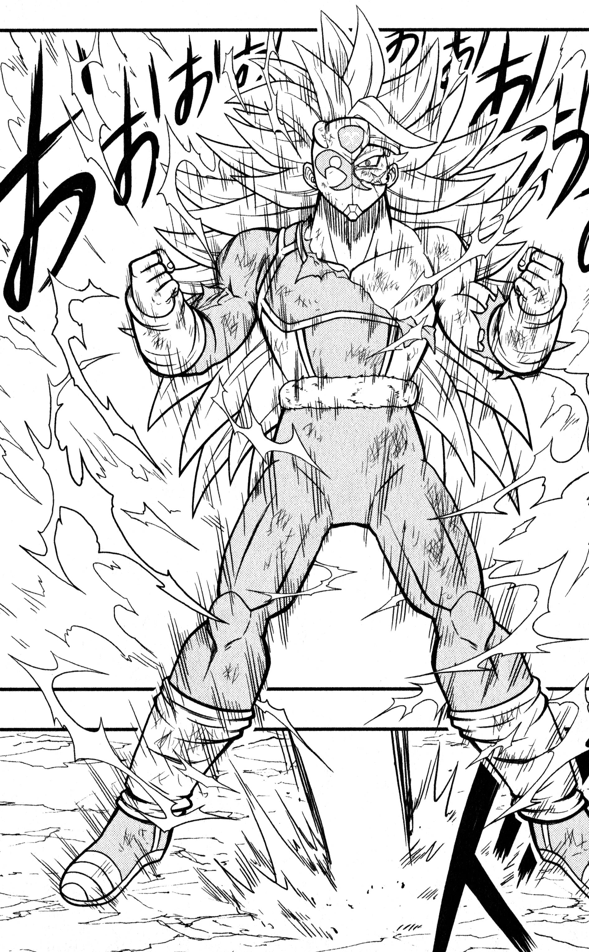 Bardock & Goku Super Saiyajin 3. (Super Dragon Ball Heroes Manga