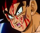 Bardock with blood dripping down his face