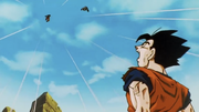 Gohan surprised at Goku's return