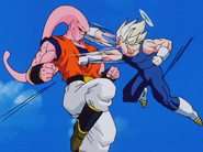 Vegeta attacking Super Buu