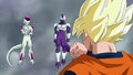 Goku faces Frieza and Cooler