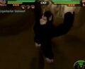 Great Ape Goku uses Gigantic Rock Throw in Budokai Tenkaichi 1