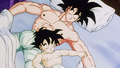 Goku and Gohan resting in the Time Chamber