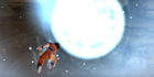 Goku launches the Large Spirit Bomb in Raging Blast 2