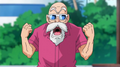 Master Roshi wearing another sunglasses model in Battle of the Gods