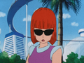 Mother with sunglasses in Dragon Ball