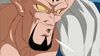 Future Dabura spits on Future Trunks' sword