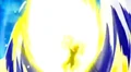 Majin Vegeta's Final Burst Cannon hits Goku