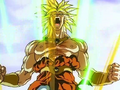 Super Saiyan Broly powers up in Broly - Second Coming