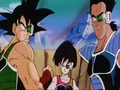 Bardock, Fasha, and Tora on Kanassa in Bardock - The Father of Goku