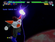 DBZ BT3 - Great Ape King Vegeta charges one handed Super Galick Gun