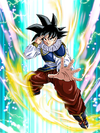 Miraculous Return Goku Japanese card depicting Goku wearing his Yardrat Outfit in Dokkan Battle