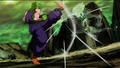 Gamisaras is kicked by Piccolo.