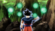 Goku reactivates Ultra Instinct Sign