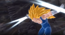 Super Saiyan 3 uses a Final Flash in Raging Blast 2