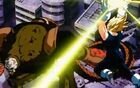 Vegeta charges a Ki Blast against Hirudegarn